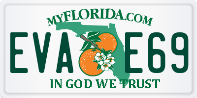 FL license plate EVAE69