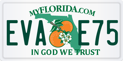 FL license plate EVAE75