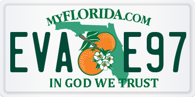FL license plate EVAE97