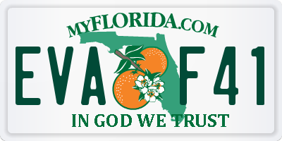 FL license plate EVAF41