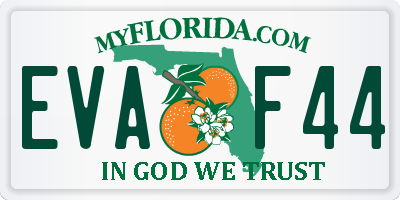 FL license plate EVAF44