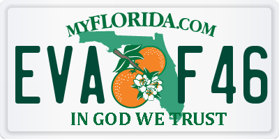 FL license plate EVAF46