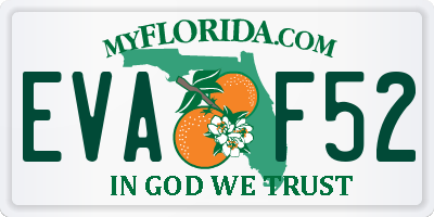 FL license plate EVAF52