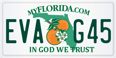 FL license plate EVAG45