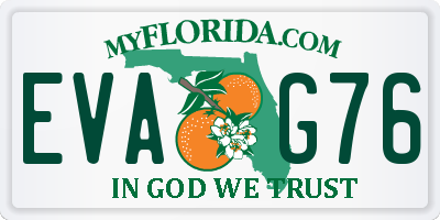 FL license plate EVAG76