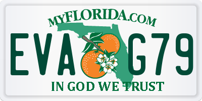 FL license plate EVAG79