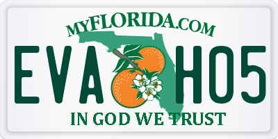 FL license plate EVAH05