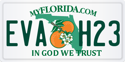 FL license plate EVAH23