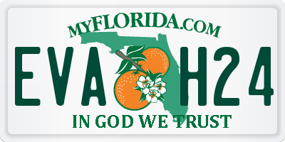 FL license plate EVAH24