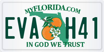 FL license plate EVAH41
