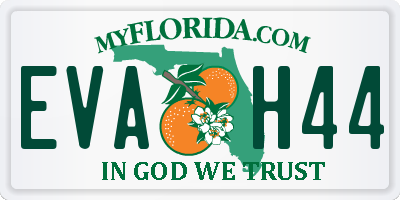 FL license plate EVAH44