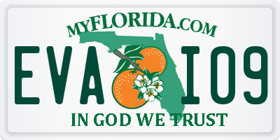 FL license plate EVAI09