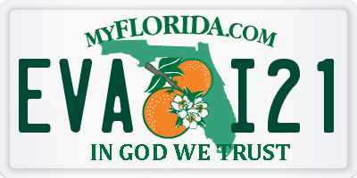 FL license plate EVAI21