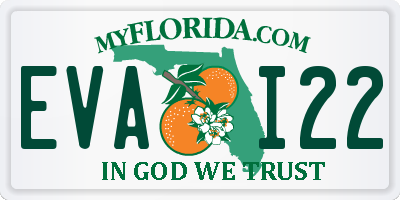 FL license plate EVAI22