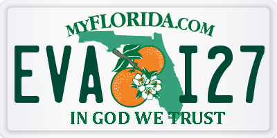 FL license plate EVAI27