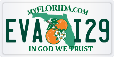 FL license plate EVAI29