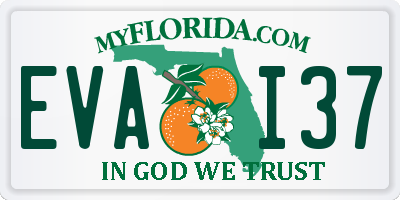 FL license plate EVAI37