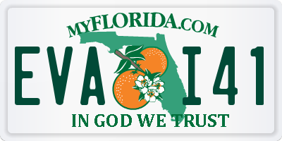 FL license plate EVAI41