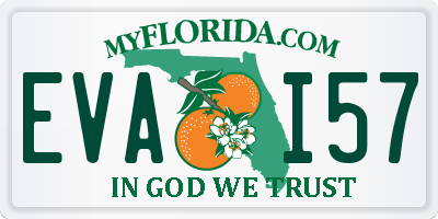 FL license plate EVAI57