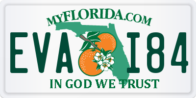 FL license plate EVAI84