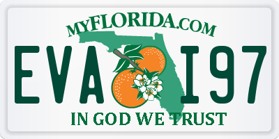 FL license plate EVAI97
