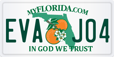 FL license plate EVAJ04