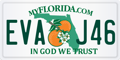 FL license plate EVAJ46