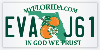 FL license plate EVAJ61