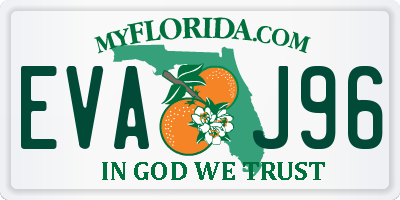 FL license plate EVAJ96