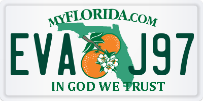 FL license plate EVAJ97