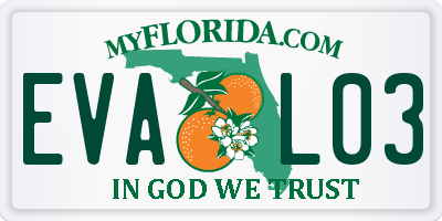 FL license plate EVAL03