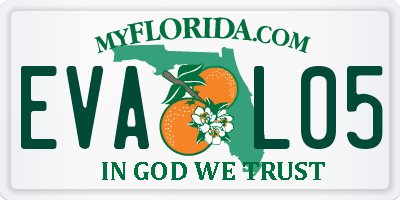 FL license plate EVAL05