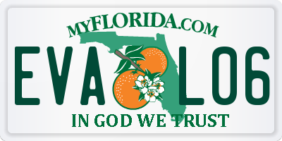 FL license plate EVAL06