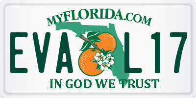 FL license plate EVAL17