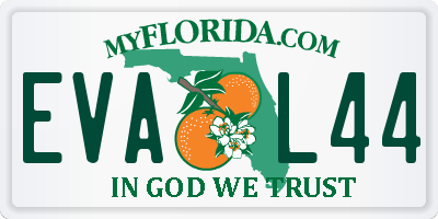 FL license plate EVAL44