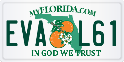 FL license plate EVAL61