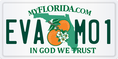 FL license plate EVAM01