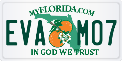 FL license plate EVAM07