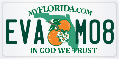 FL license plate EVAM08