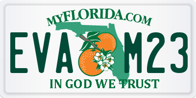 FL license plate EVAM23