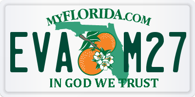 FL license plate EVAM27