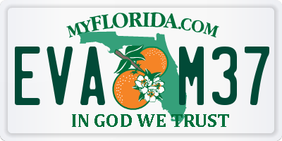 FL license plate EVAM37