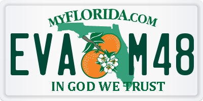 FL license plate EVAM48