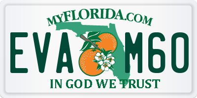 FL license plate EVAM60