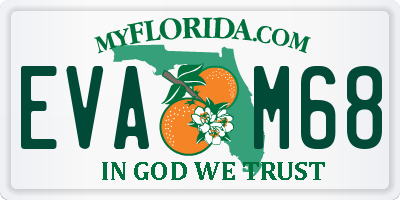 FL license plate EVAM68