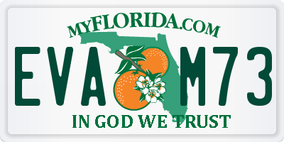 FL license plate EVAM73