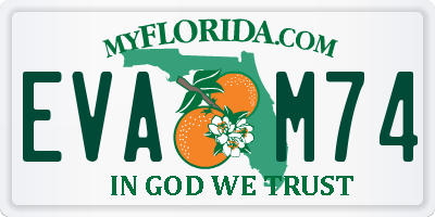 FL license plate EVAM74