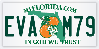 FL license plate EVAM79
