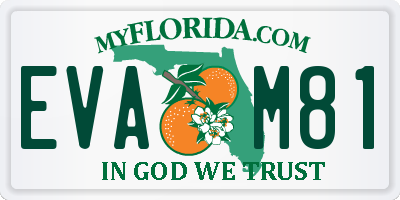 FL license plate EVAM81