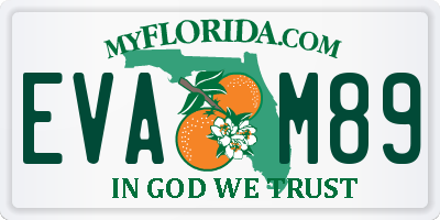 FL license plate EVAM89